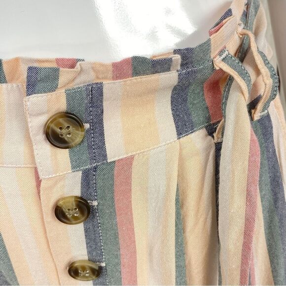 American Eagle Outfitters Striped Paperbag Jogger Pants Peach Multi Medium - Picture 7 of 15